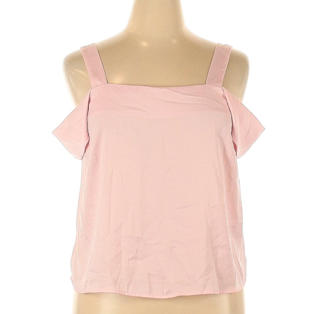 #10 Pink cold shoulder top
